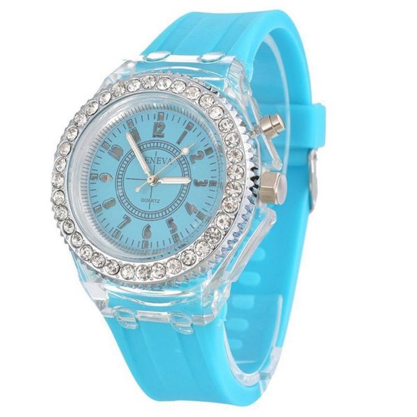 led flash luminous watch personality trends students lovers jellies watches 9 color light wristwatch, Slivery;brown
led flash luminous watch personality trends students lovers jellies watches 9 color light wristwatch, Slivery;brown