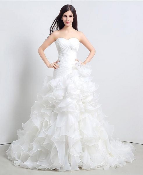 elegant white dresses ruffle sweetheart a line organza floor length long wedding party bride women wedding dresses plus size gowns
elegant white dresses ruffle sweetheart a line organza floor length long wedding party bride women wedding dresses plus size gowns