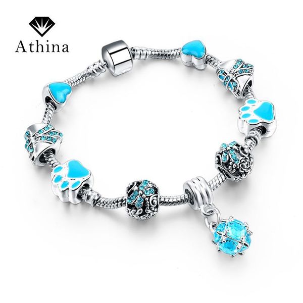 fashion european charm bracelets for women diy blue crystal jewelry love bracelets & bangles pulsera sbr160044
fashion european charm bracelets for women diy blue crystal jewelry love bracelets & bangles pulsera sbr160044
