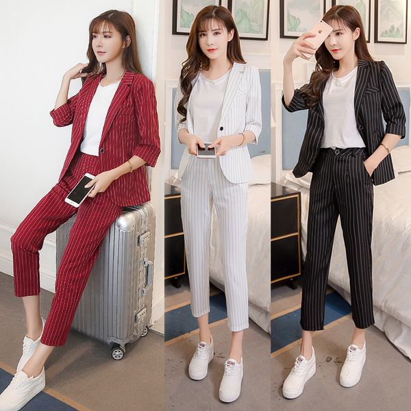 set 2 piece outfits for women fashion elegant five-point fold sleeves small suit nine pants casual womens two piece sets 2018, Gray
set 2 piece outfits for women fashion elegant five-point fold sleeves small suit nine pants casual womens two piece sets 2018, Gray