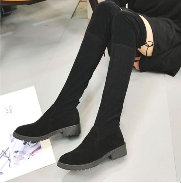 2019 autumn and winter new over the knee boots flat with elastic boots over the knee women's flat bottom stovepipe high boots, Black
2019 autumn and winter new over the knee boots flat with elastic boots over the knee women's flat bottom stovepipe high boots, Black