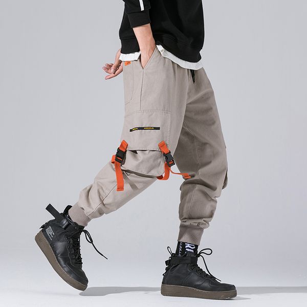 men's pants ribbons streetwear cargo men 2021 overalls mens hip hop sweatpants autumn joggers korean fashions track, Black
men's pants ribbons streetwear cargo men 2021 overalls mens hip hop sweatpants autumn joggers korean fashions track, Black