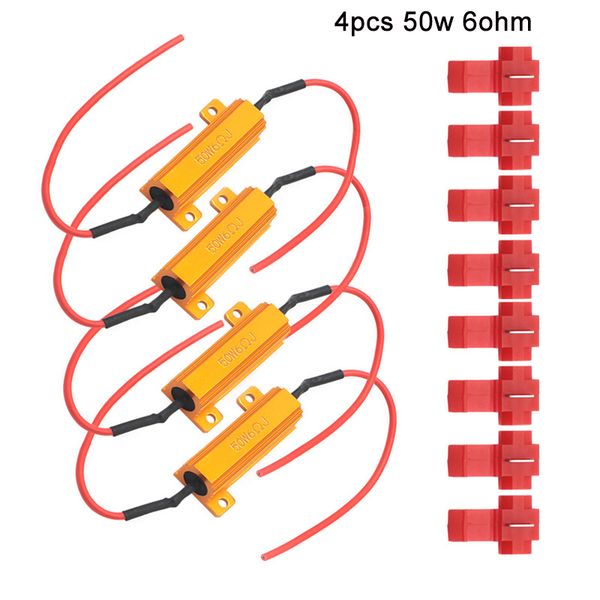 4pcs 50w 6 ohm load resistor fix led bulb error fast hyper flash turn signal blinker led load resistance indicator light
4pcs 50w 6 ohm load resistor fix led bulb error fast hyper flash turn signal blinker led load resistance indicator light