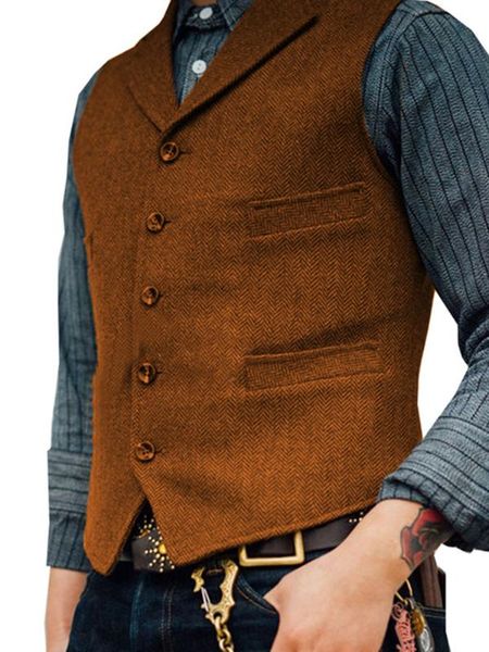 men's vests suit vest boutique wool tweed slim fit leisure cotton male gentleman herringbone business waistcoat for wedding groomsmen, Black;white
men's vests suit vest boutique wool tweed slim fit leisure cotton male gentleman herringbone business waistcoat for wedding groomsmen, Black;white