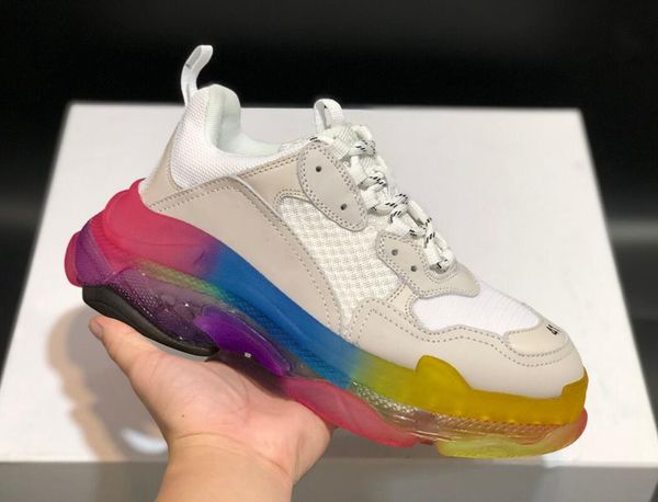 2019 rainbow triple s clear sole cushion casual triple-s sneakers dad shoes women mens fashion designer trainers black red beture baskets, White;red
2019 rainbow triple s clear sole cushion casual triple-s sneakers dad shoes women mens fashion designer trainers black red beture baskets, White;red