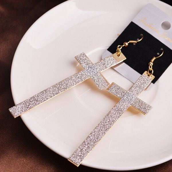 new 1pair fashion rock punk women silver golden dangle earrings large cross earring for girls earrings hanging jewelry
new 1pair fashion rock punk women silver golden dangle earrings large cross earring for girls earrings hanging jewelry