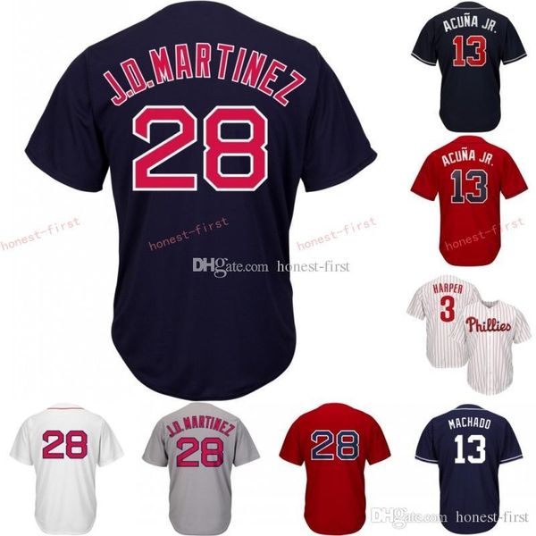 28 J.D. Martinez Boston New Red Sox Embroidery Men's Majestic Alternate Blue Red White Grey Official Cool Base Player Baseball Jerse
28 J.D. Martinez Boston New Red Sox Embroidery Men's Majestic Alternate Blue Red White Grey Official Cool Base Player Baseball Jerse