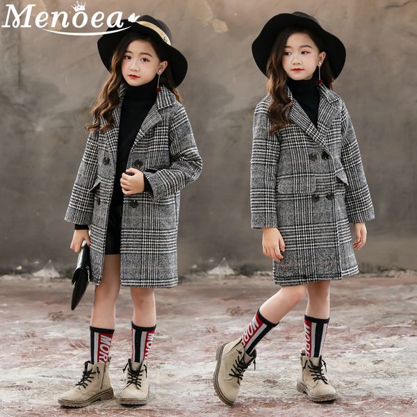 menoea girls' coats 2019 autumn and winter korean version gray plaid houndstooth outerwear big children's woolen coat clothes t200, White
menoea girls' coats 2019 autumn and winter korean version gray plaid houndstooth outerwear big children's woolen coat clothes t200, White