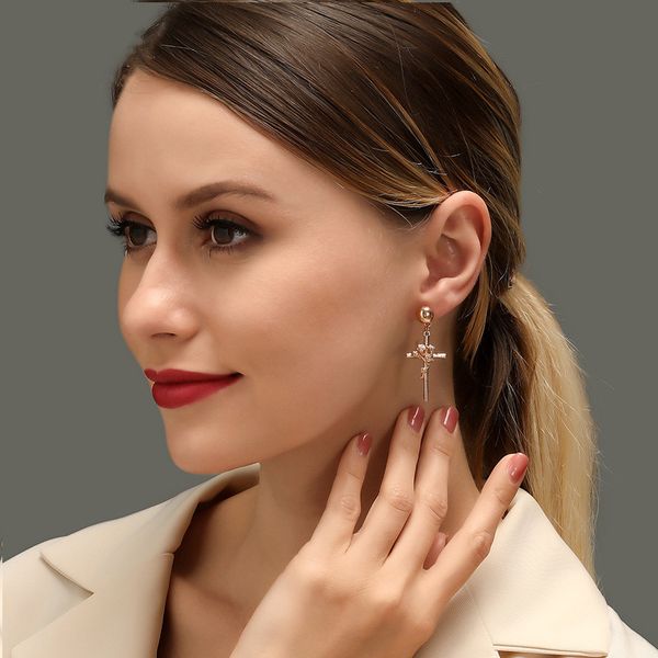 10pcs/lot selling relief rose earrings retro cross ear drop for women dress up copper dangle stud earring jewelry accessories wholesale, Silver
10pcs/lot selling relief rose earrings retro cross ear drop for women dress up copper dangle stud earring jewelry accessories wholesale, Silver