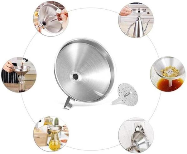 35# stainless steel funnel for flask liquor bottle funnel stainless steel kitchen mouth can for oil wine special tools
35# stainless steel funnel for flask liquor bottle funnel stainless steel kitchen mouth can for oil wine special tools