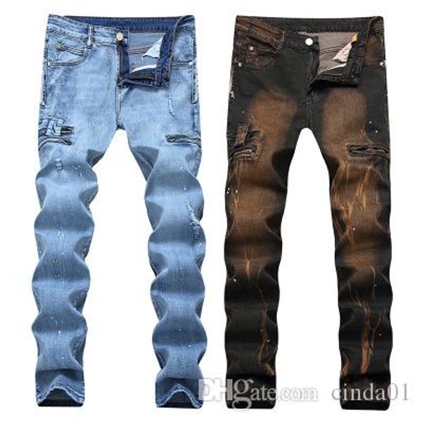 горячие продаж мужской байкер джинсы high qulaity zipper дизайнер печатные сломанный большой размер брюки прямые уличная, Blue
горячие продаж мужской байкер джинсы high qulaity zipper дизайнер печатные сломанный большой размер брюки прямые уличная, Blue