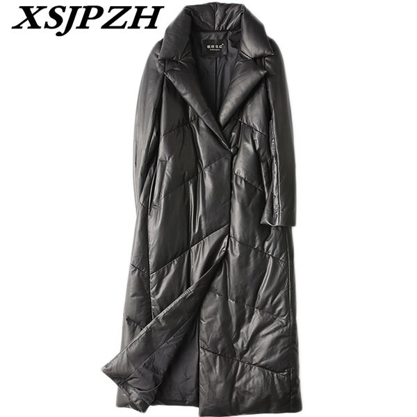 2018 new spring winter women genuine leather down coat fashion temperament solid loose thicken sheep skin long down jacket lc350, Black
2018 new spring winter women genuine leather down coat fashion temperament solid loose thicken sheep skin long down jacket lc350, Black