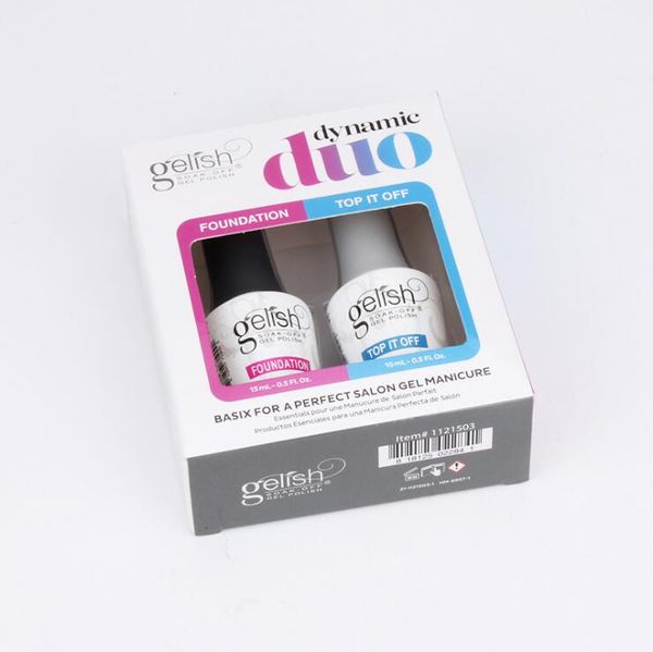 Nail Gel Set 2pcs/set It Off+ Foundation Selling Gelish Base Coat, No Wipe Coat And Cleaner Coat