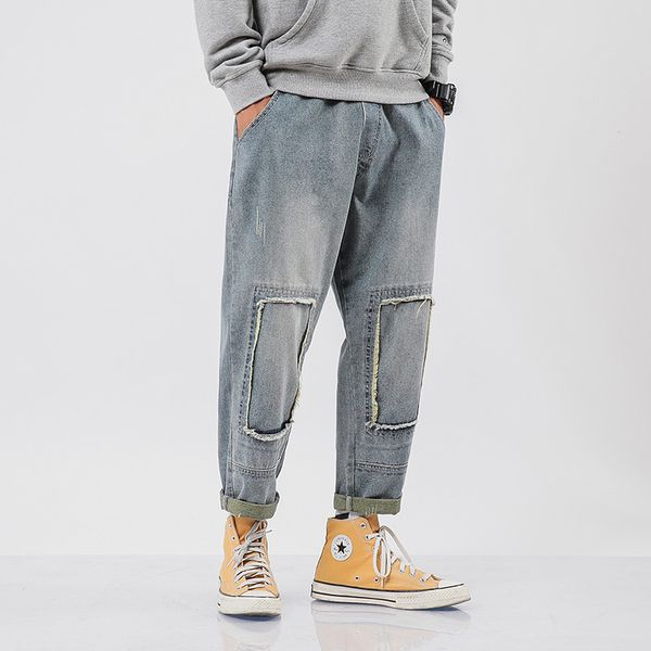 splicing jeans leisure street style long pants trendy comfortable casual -5xl blue all-match men's trousers
splicing jeans leisure street style long pants trendy comfortable casual -5xl blue all-match men's trousers
