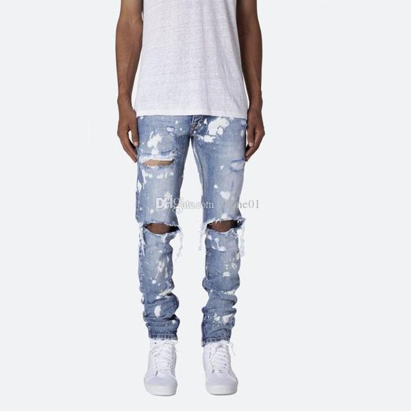 new style fashion mens designer jeans shredded feet pants trend hip hop mens slim jeans, Blue
new style fashion mens designer jeans shredded feet pants trend hip hop mens slim jeans, Blue