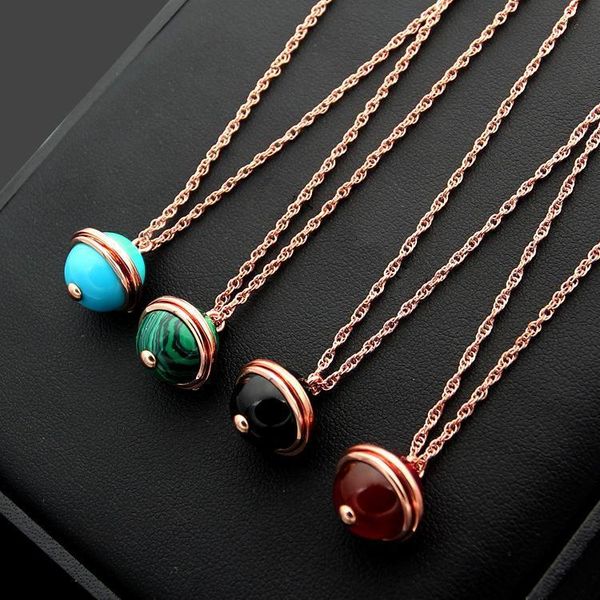 2020 designer european and american wind p letter can turn ball necklace ladies black red agate turquoise necklace, Silver
2020 designer european and american wind p letter can turn ball necklace ladies black red agate turquoise necklace, Silver