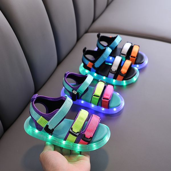 summer children's leisure charging light sandals children's students soft bottom beach shoes shoes girls slides, Black;red
summer children's leisure charging light sandals children's students soft bottom beach shoes shoes girls slides, Black;red