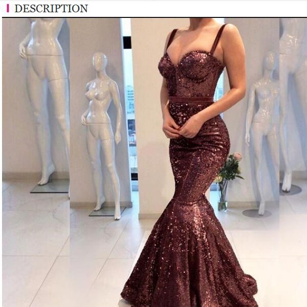 sequined prom dresses long sleeveless sweetheart spaghetti straps mermaid evening gowns back zipper sparkling cocktail homecoming dress, Red
sequined prom dresses long sleeveless sweetheart spaghetti straps mermaid evening gowns back zipper sparkling cocktail homecoming dress, Red
