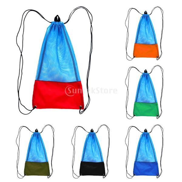 durable 20 kg scuba diving snorkel gear goggles mask swim fins flippers storage carry mesh bag draw string with shoulder strap
durable 20 kg scuba diving snorkel gear goggles mask swim fins flippers storage carry mesh bag draw string with shoulder strap