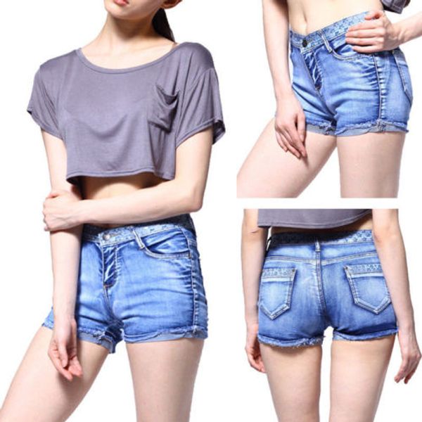 women ladies fashion new style slim star shorts casual high waist denim shorts summer solid skinny shorts, White;black
women ladies fashion new style slim star shorts casual high waist denim shorts summer solid skinny shorts, White;black