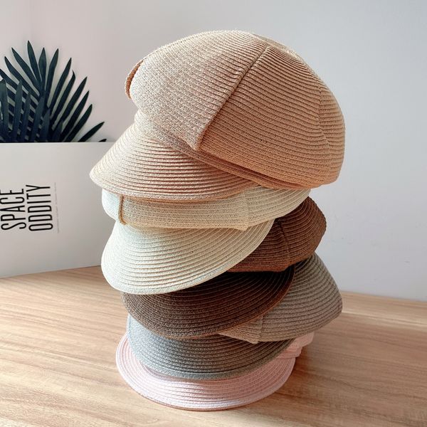 2020 japanese designer light luxury beret straw hat children's summer sunscreen beret straw hat tide, Blue;gray
2020 japanese designer light luxury beret straw hat children's summer sunscreen beret straw hat tide, Blue;gray