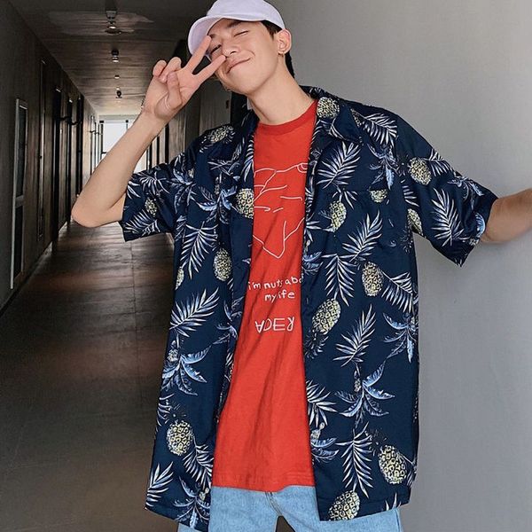 men fashion summer shirts leaves flower pineapple print loose short sleeve shirt male hawaiian style beach shirt hc, White;black
men fashion summer shirts leaves flower pineapple print loose short sleeve shirt male hawaiian style beach shirt hc, White;black