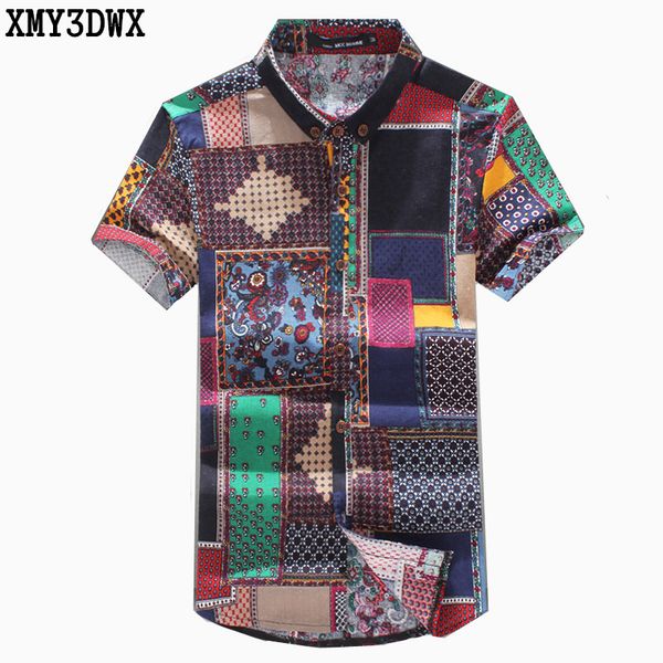 New 2018 Summer Men 'S Fashion Brand Pattern Leisure Linen Big Yards Short Sleeve Shirts /Male National Wind Casual Print Shirts
New 2018 Summer Men 'S Fashion Brand Pattern Leisure Linen Big Yards Short Sleeve Shirts /Male National Wind Casual Print Shirts