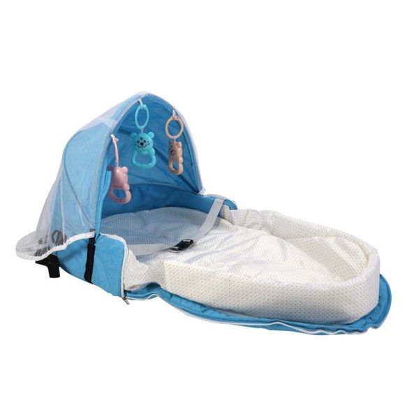 2020 babytravel bed sun protection mosquito net breathable infant baby bed sleeping basket with toys