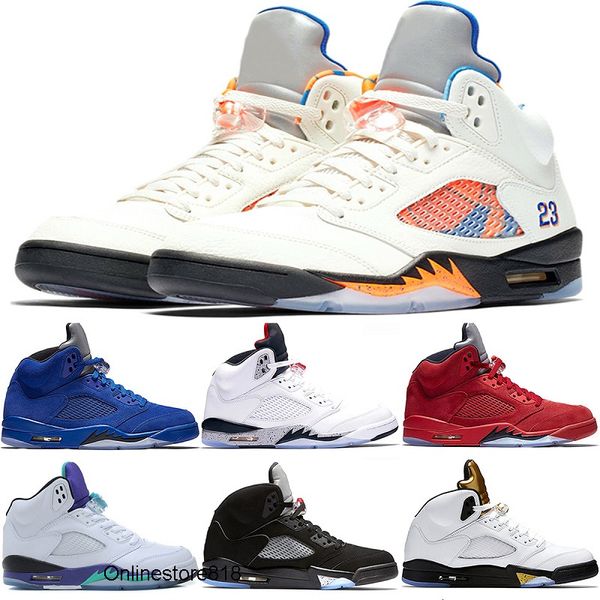 designer 5 5s men basketball shoes international flight og metallic black blue red suede white cement grape sport sneakers size 41-47
designer 5 5s men basketball shoes international flight og metallic black blue red suede white cement grape sport sneakers size 41-47