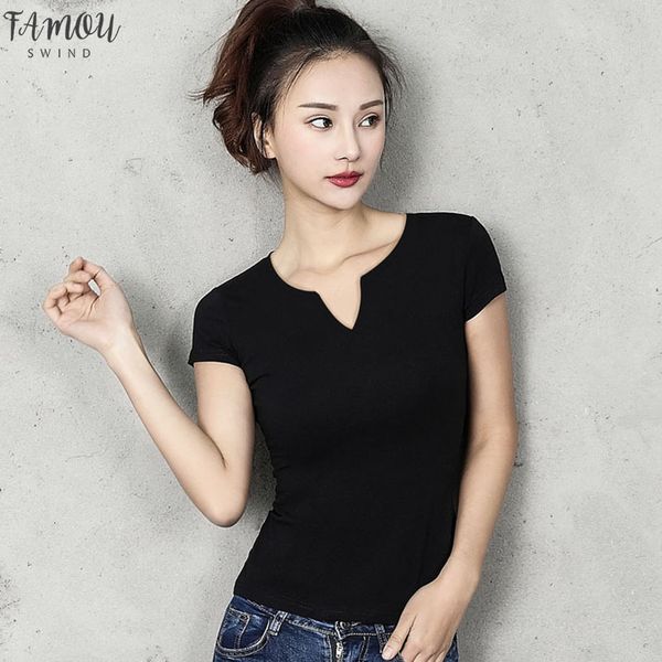 cotton women t shirt v neck short sleeve women shirt all match lady black white gray yellow shir
cotton women t shirt v neck short sleeve women shirt all match lady black white gray yellow shir