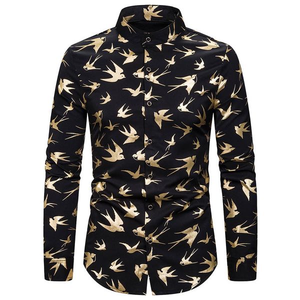 autumn floral print men shirts long sleeve men's casual turn-down collar shirt gentleman printing wedding #4, White;black
autumn floral print men shirts long sleeve men's casual turn-down collar shirt gentleman printing wedding #4, White;black