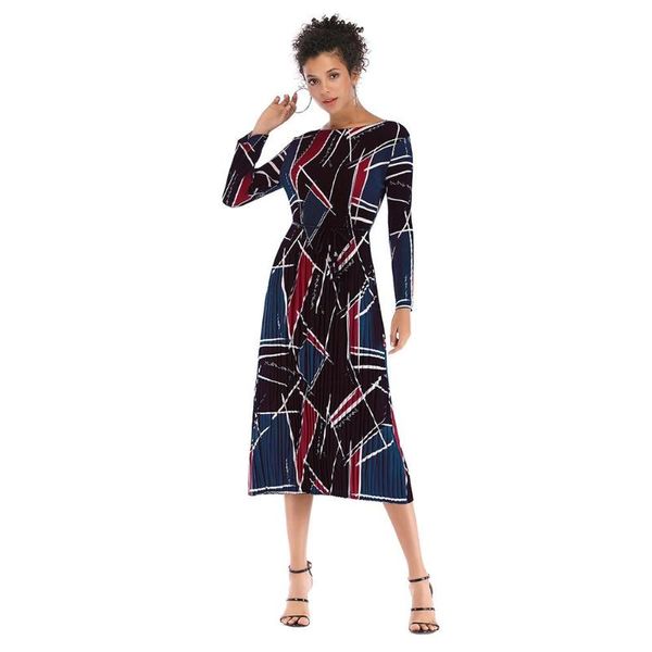 women summer dress geometry printing women summer boho long maxi dress o neck evening party long casual slim fit clothing, Black;gray
women summer dress geometry printing women summer boho long maxi dress o neck evening party long casual slim fit clothing, Black;gray