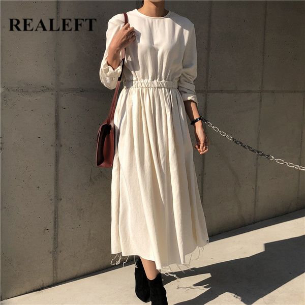 realeft spring summer 2020 new casual a-line women's long dresses long sleeve o-neck high waist loose dresses for ladies, Black;gray
realeft spring summer 2020 new casual a-line women's long dresses long sleeve o-neck high waist loose dresses for ladies, Black;gray