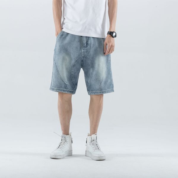 summer new men's handsome big size five-cent pants, hip-hop slacks, jeans and shorts, Blue
summer new men's handsome big size five-cent pants, hip-hop slacks, jeans and shorts, Blue