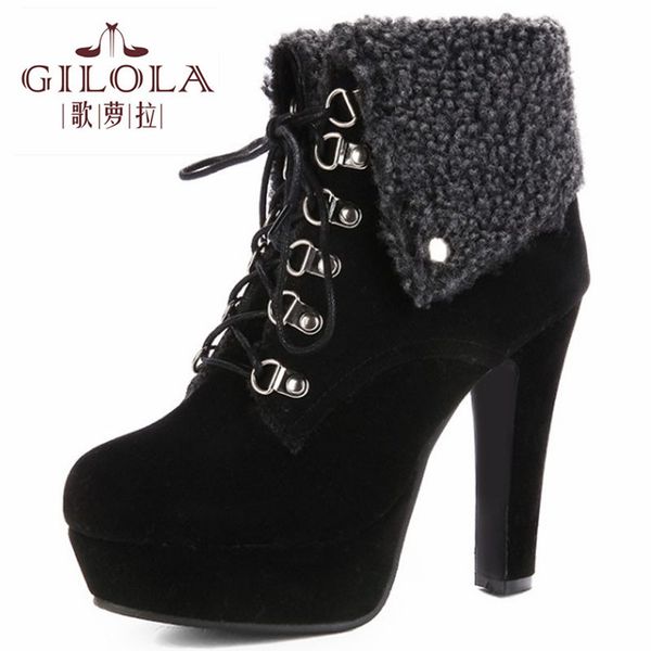 new autumn winter fashion women ankle boots high heel lace up platform women short boots #y0075132y, Black
new autumn winter fashion women ankle boots high heel lace up platform women short boots #y0075132y, Black