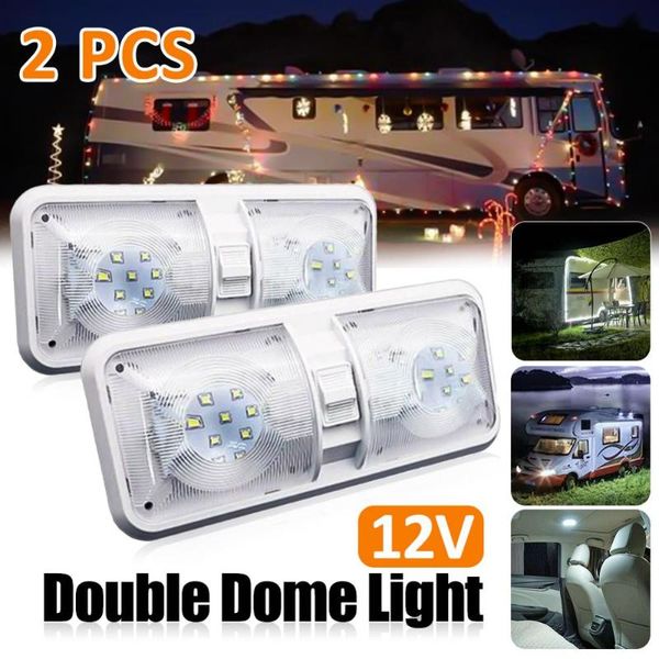 2pcs/1pc rv led 12v double dome light with 2pcs t10 wedge panels fixture ceiling lamp campers trailer marine caravan motorhomes
2pcs/1pc rv led 12v double dome light with 2pcs t10 wedge panels fixture ceiling lamp campers trailer marine caravan motorhomes