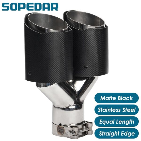 sopedar car dual exhaust muffler tip straight edge y model matte stainless tail pipe 3k carbon+stainless car exhaust tip ap23kr
sopedar car dual exhaust muffler tip straight edge y model matte stainless tail pipe 3k carbon+stainless car exhaust tip ap23kr