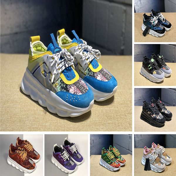 With Box 2019 Chain Reaction Sports Sneakers For Mens Womens Designer Shoes Fashion Luxury District Medusa Link-Embossed Sole Trainers
With Box 2019 Chain Reaction Sports Sneakers For Mens Womens Designer Shoes Fashion Luxury District Medusa Link-Embossed Sole Trainers