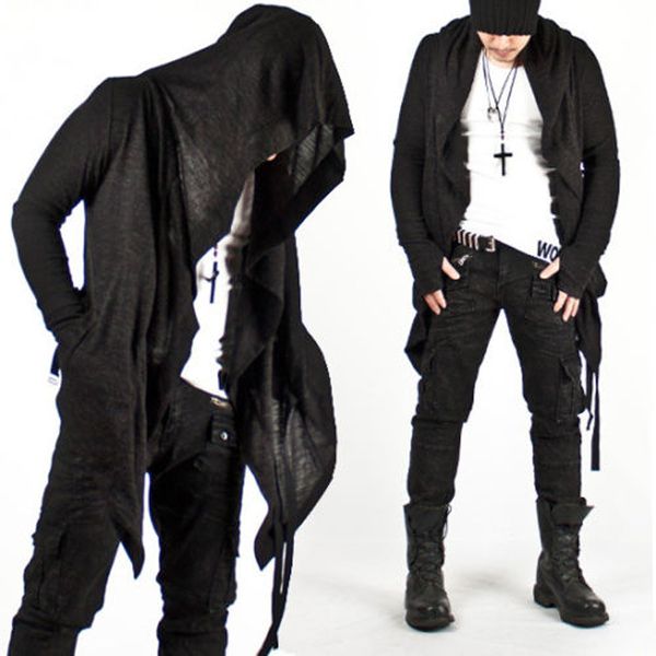 new mens fashion black gray mod avant-garde dark punk hood charcoal cape cardigan jacket mens spring autumn thin coat, Tan;black
new mens fashion black gray mod avant-garde dark punk hood charcoal cape cardigan jacket mens spring autumn thin coat, Tan;black