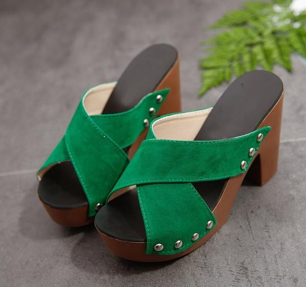 2019 new summer high heels flock slippers open toe party shoes casual style shoes plus size 35-40 zapatos mujer **129, Black
2019 new summer high heels flock slippers open toe party shoes casual style shoes plus size 35-40 zapatos mujer **129, Black