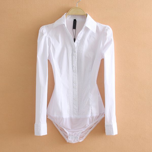 elegant bodysuits women office lady white body shirt long sleeved blouse turn down collar female clothing 2020
elegant bodysuits women office lady white body shirt long sleeved blouse turn down collar female clothing 2020