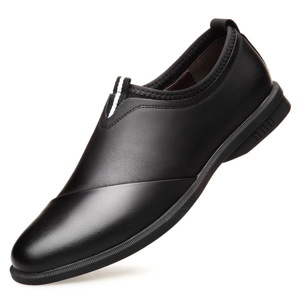 2019 spring new men's leather casual shoes, versatile comfortable absorption wearable lightweight foot business shoes, Black
2019 spring new men's leather casual shoes, versatile comfortable absorption wearable lightweight foot business shoes, Black