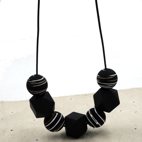 geometric wood bead cluster necklace modern tribal chic bead necklace wave stripe deco white black leather nw416, Silver
geometric wood bead cluster necklace modern tribal chic bead necklace wave stripe deco white black leather nw416, Silver