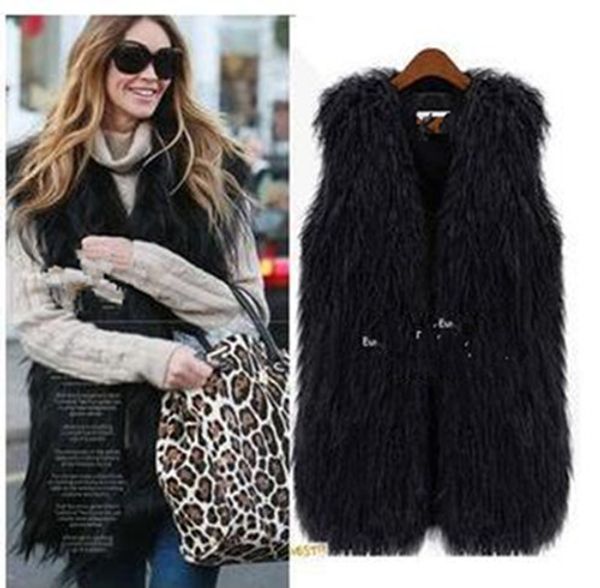 2018 autumn winter women long style faux fur fur vest coat outerwear jacket coat lady sleeveless waistcoat yr184, Black
2018 autumn winter women long style faux fur fur vest coat outerwear jacket coat lady sleeveless waistcoat yr184, Black