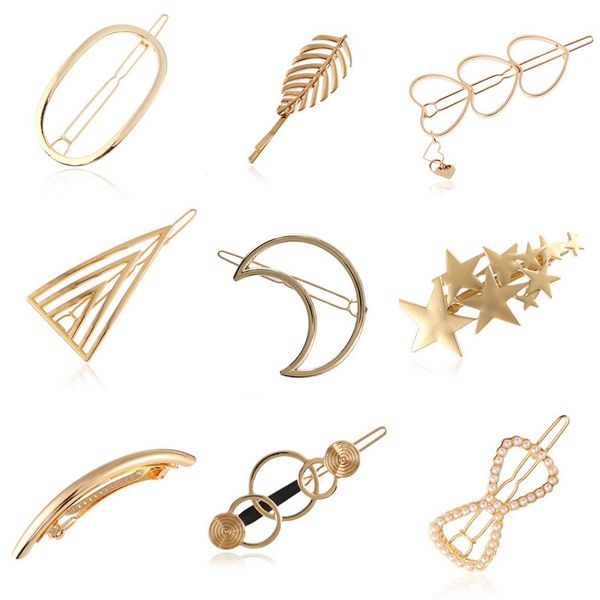 9pcs new girl hair clip vintage gold hair clip headdress clothing accessories, Golden;white
9pcs new girl hair clip vintage gold hair clip headdress clothing accessories, Golden;white