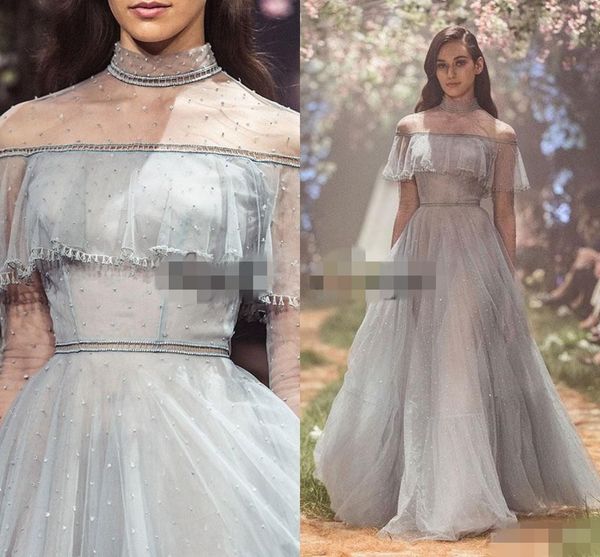 2019 paolo sebastian sequined prom dresses sheer high neck beaded evening gowns with long sleeves vestidos de fiesta a line formal dress, Black
2019 paolo sebastian sequined prom dresses sheer high neck beaded evening gowns with long sleeves vestidos de fiesta a line formal dress, Black