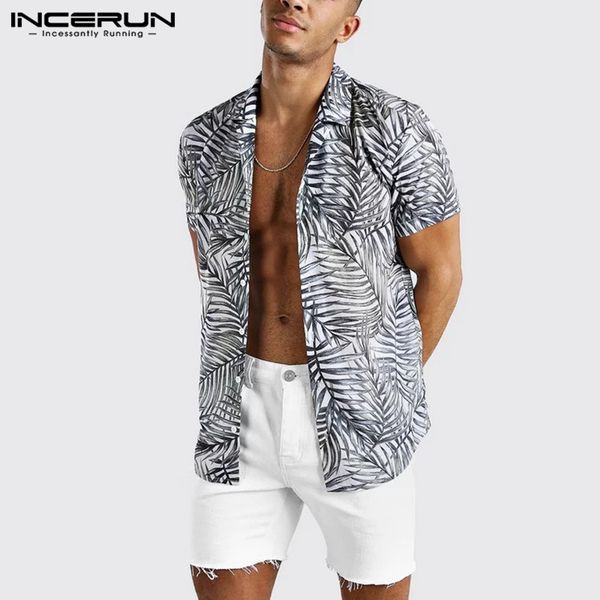 men's casual shirts summer men printed hawaiian shirt short sleeve lapel chic breathable streetwear beach 2021 vacation camisa incerun, White;black
men's casual shirts summer men printed hawaiian shirt short sleeve lapel chic breathable streetwear beach 2021 vacation camisa incerun, White;black