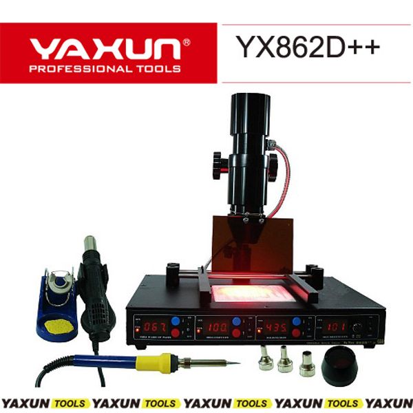 yaxun 862d++ bga smd irda infrared station with air gun / soldering iron / preheating plate,rework soldering station
yaxun 862d++ bga smd irda infrared station with air gun / soldering iron / preheating plate,rework soldering station