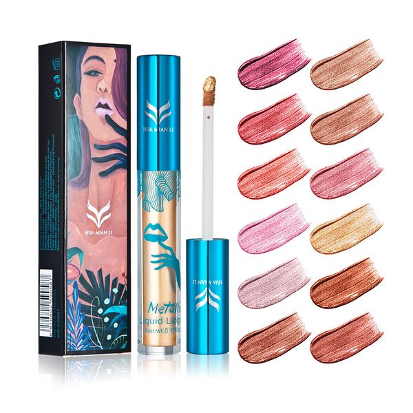 huamianli 12 color options shimmer liquid lip gloss matte batom makeup metallic lipstick long lasting lips moisturizer lipgloss 
huamianli 12 color options shimmer liquid lip gloss matte batom makeup metallic lipstick long lasting lips moisturizer lipgloss