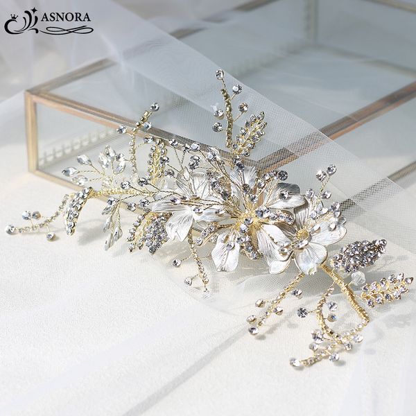asnora elegant exquisite gold headbands for brides silver metal flower with crystals bridal headdress wedding hair accessories, White;golden
asnora elegant exquisite gold headbands for brides silver metal flower with crystals bridal headdress wedding hair accessories, White;golden